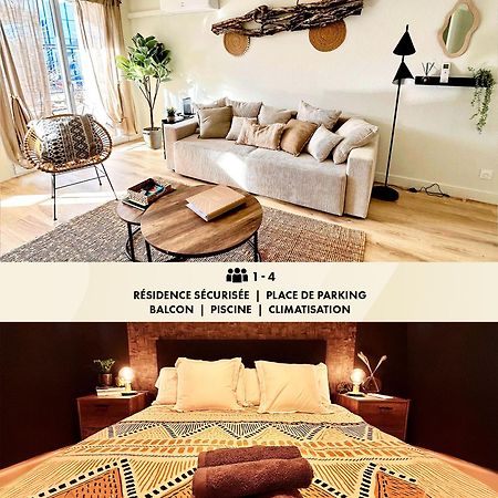 Modern 1 Bdr + Balcony + Free Parking + Ac + Pool Apartment L'Isle-d'Abeau Bagian luar foto